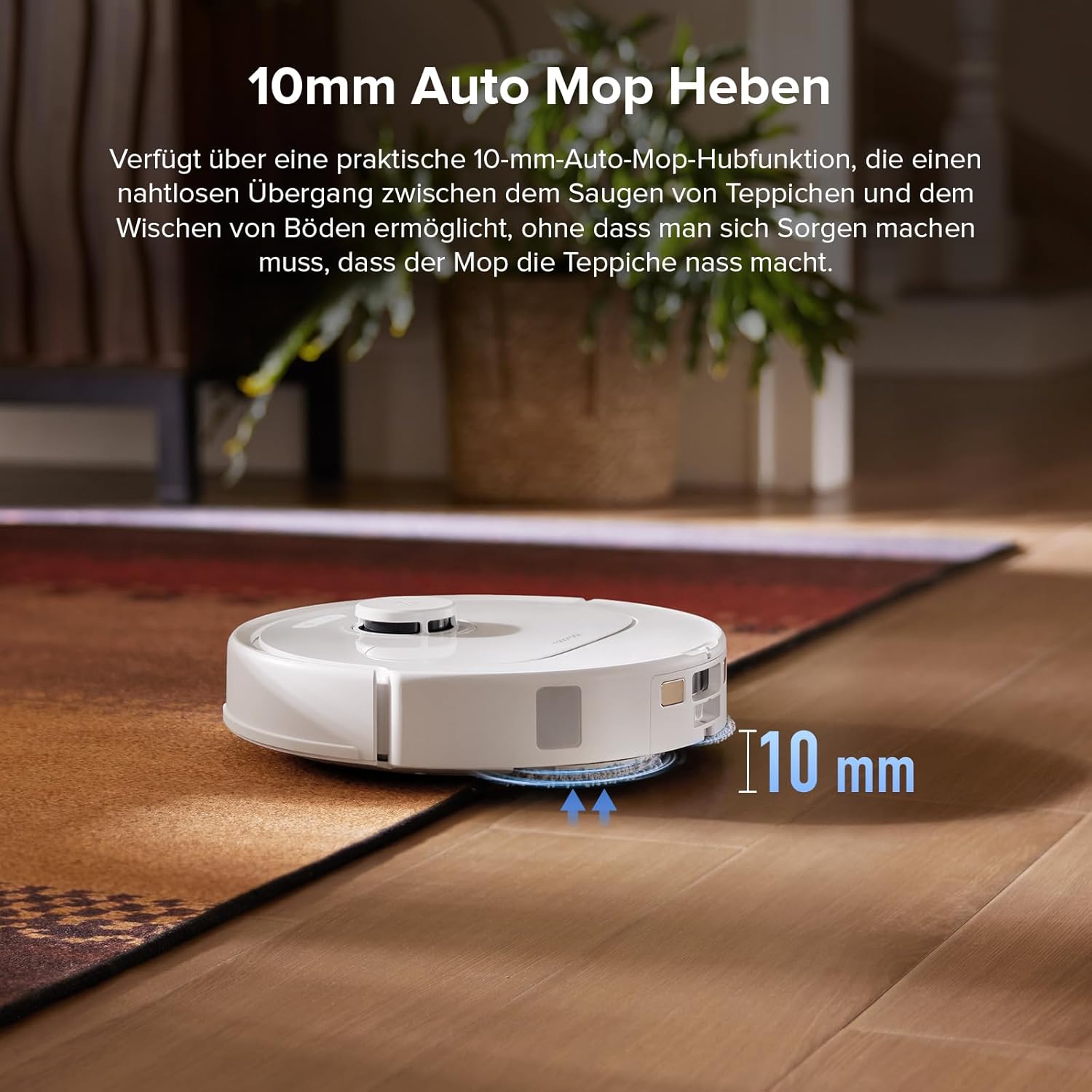 roborock QV 35S Roboter-Staubsauger-Set mit Wischfunktion, 10.000 Pa HyperForce-Saugkraft, Anti-Tangle-Bürsten, anhebbaren Schleudermopps, intelligenter Hindernisvermeidung, All-in-One-Dock (weiß) – Bild 11