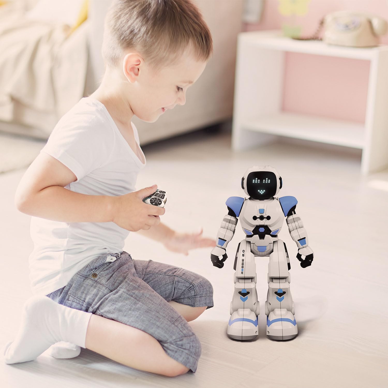 Xtrem Bots - Robbie, ferngesteuerter Roboter mit Fernbedienung, interaktives Spielzeug für Kinder ab 5 Jahren, Gestensteuerung, intelligenter Roboter, Geschenke für Kinder – Bild 6