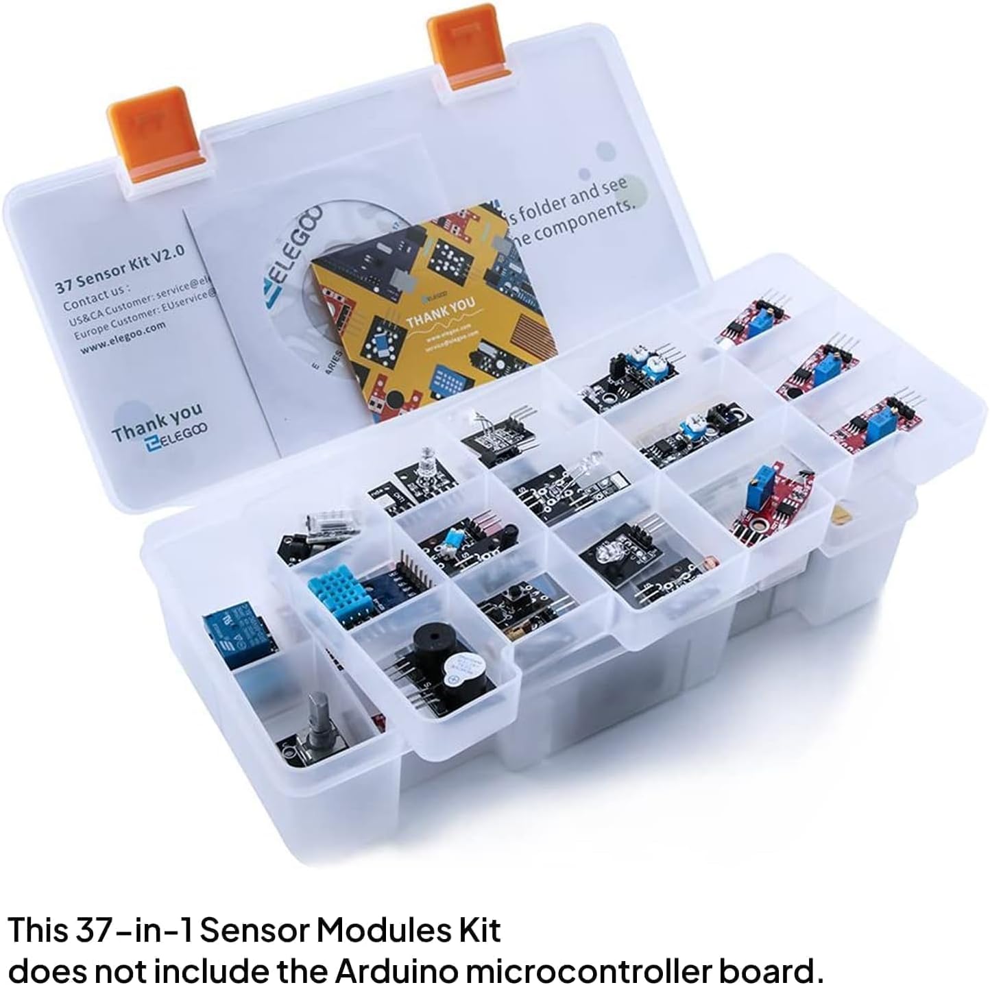 ELEGOO Verbessertes 37-in-1-Sensormodul-Kit, kompatibel mit Arduino IDE, mit Anleitung für Elektronikprojekte, Mikrocontroller-Boards nicht im Lieferumfang enthalten – Bild 5