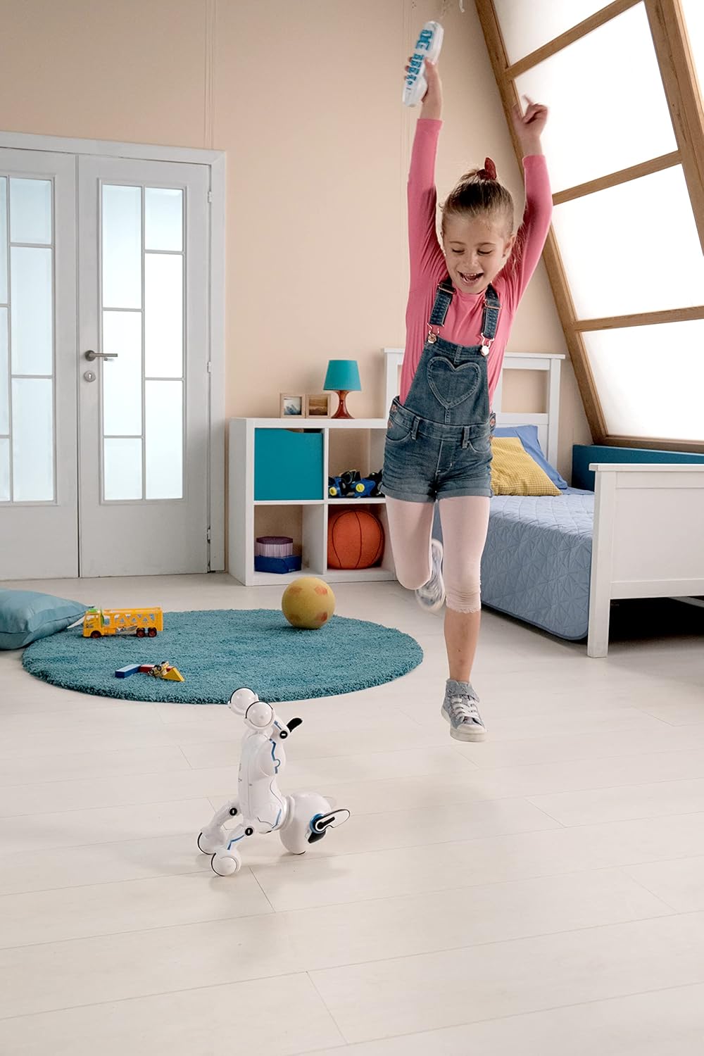 Lexibook Power Puppy, Mein Roboterhund fürs Training, Programmierbarer Roboter mit Fernbedienung, Dressurfunktion, Gestensteuerung, Tanz, Musik, Lichteffekte, DOG01 – Bild 4