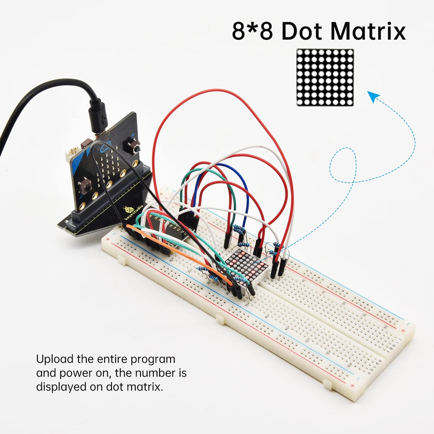 KEYESTUDIO Micro:bit Starter Kit mit über 40 Sensoren und Modulen, kompatibel mit Micro:bit V2, STEM-Codierungsprojekten für Anfänger, inklusive Online-Tutorials und Beispielcode – Bild 4