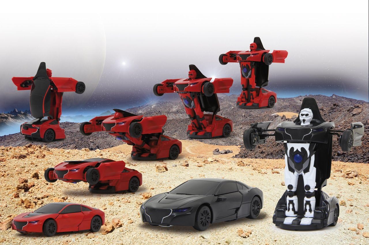 Jamara 410045 Robibot Die Cast 1/32 Transformable Car, Rot – Bild 2