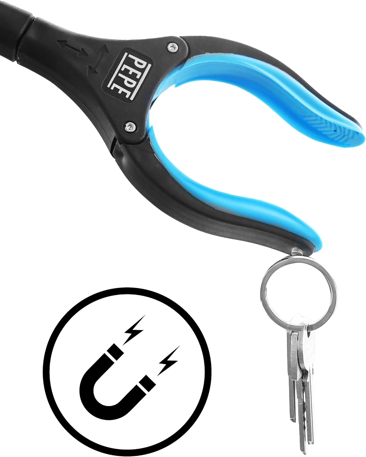 PEPE Mobility – faltbarer Greifer mit Magnet, drehbarer Greifer, ausziehbare Abfallzange, faltbar für Senioren, Gartenarbeit – Bild 4