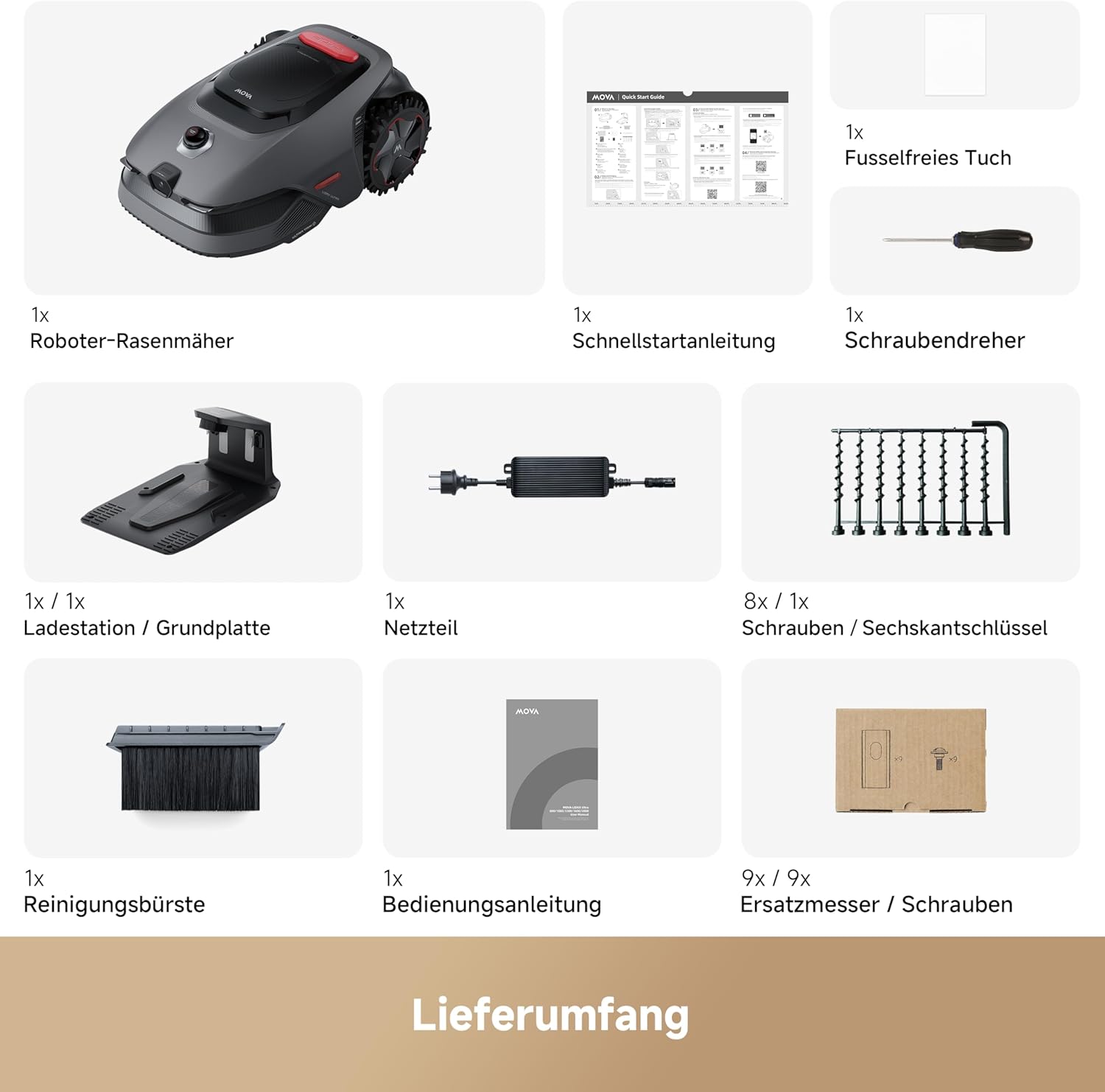 MOVA LiDAX Ultra 800 Robotic Lawnmower without Boundary Cable, Recommended 800 m², without RTK & Automatic Map Creation via 3D LiDAR with 360° & AI Vision, Suitable for Complex Terrain, U-shaped Path – Bild 11