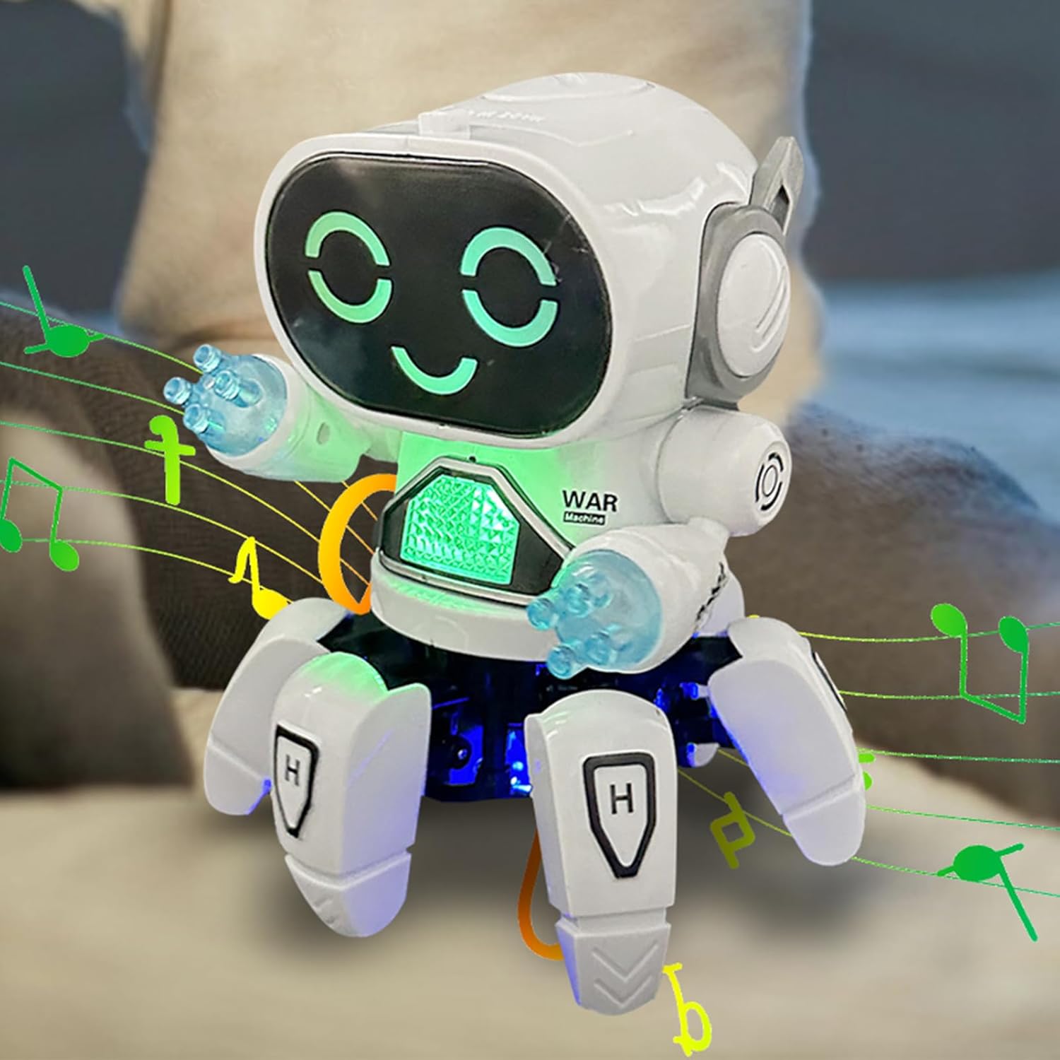 Generico Musikroboter – Interaktives elektrisches Musikspielzeug in Oktopusform, blinkender Sensor | Intelligenter Spielzeugroboter für Kinder für den Hinterhof, la c – Bild 6