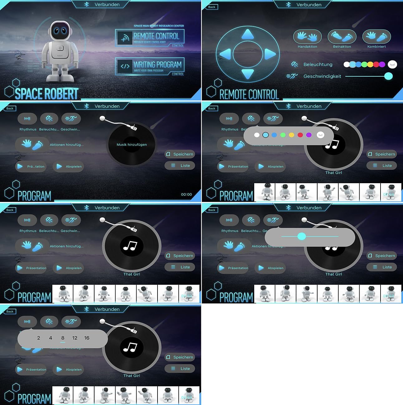 Tanzender Roboter: App-programmierbarer Roboter mit 130 Bewegungen, Bluetooth-Lautsprecher (Spielzeug, Mini, DJ) – Bild 9