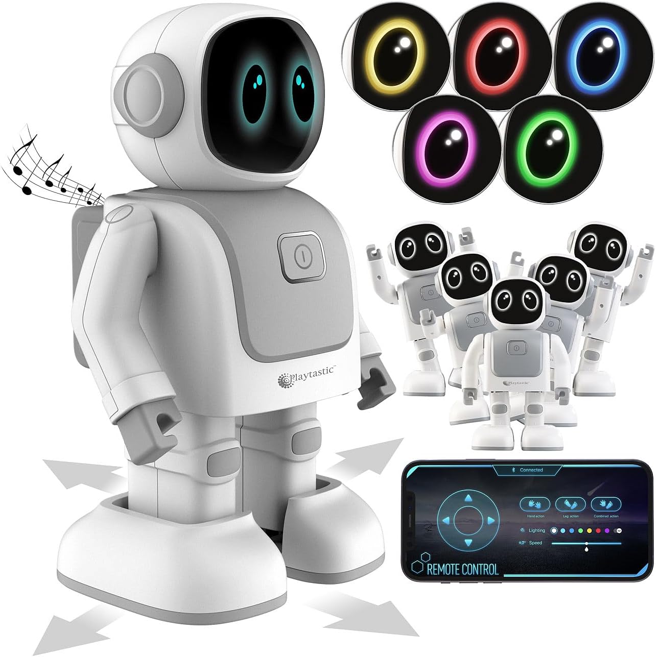 Tanzender Roboter: App-programmierbarer Roboter mit 130 Bewegungen, Bluetooth-Lautsprecher (Spielzeug, Mini, DJ) – Bild 2