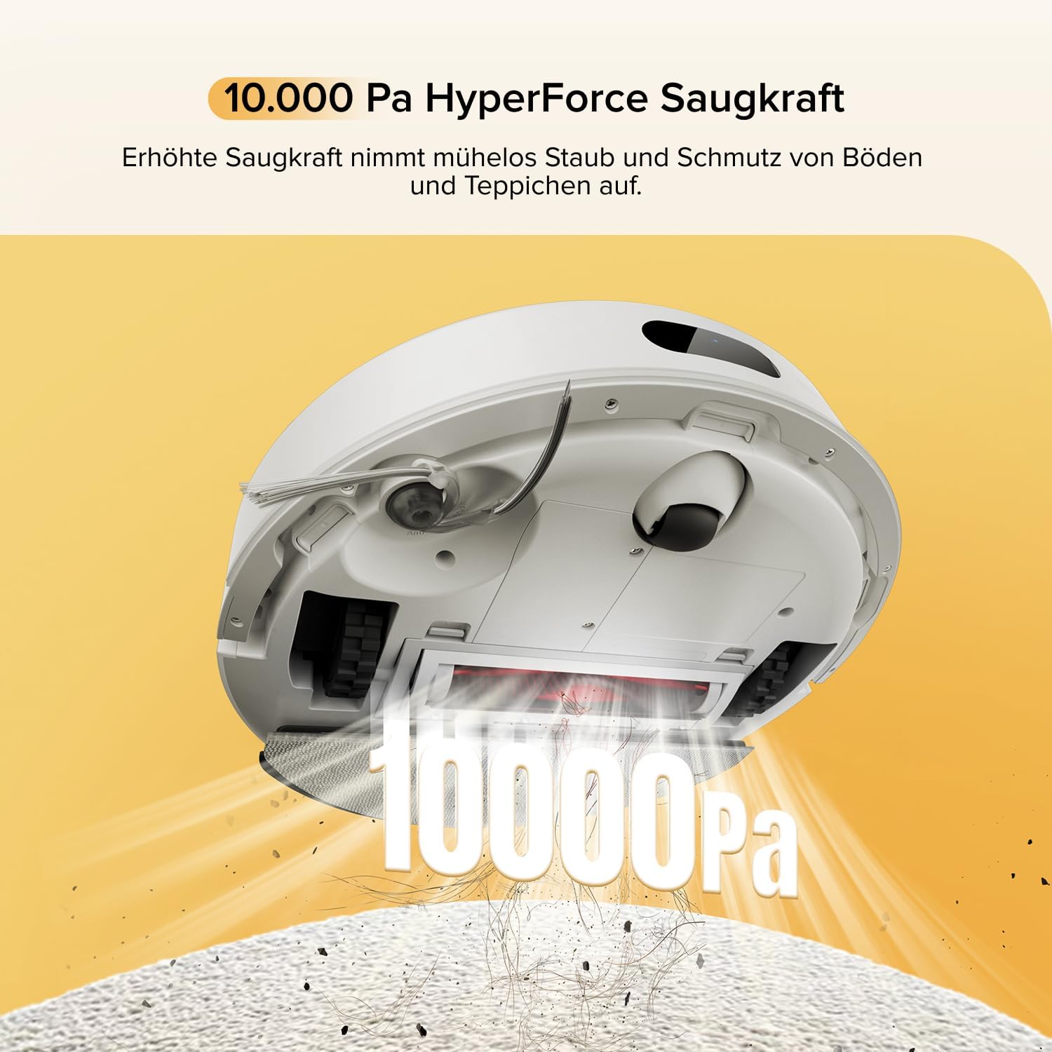roborock Q7 M5 Saugroboter mit Wischfunktion, 10.000 Pa starke Saugkraft, Duales Anti-Tangle-System, 150 min Laufzeit, LiDAR-Navigation, Staubsaugerroboter für Teppich, Tierhaare – Bild 2
