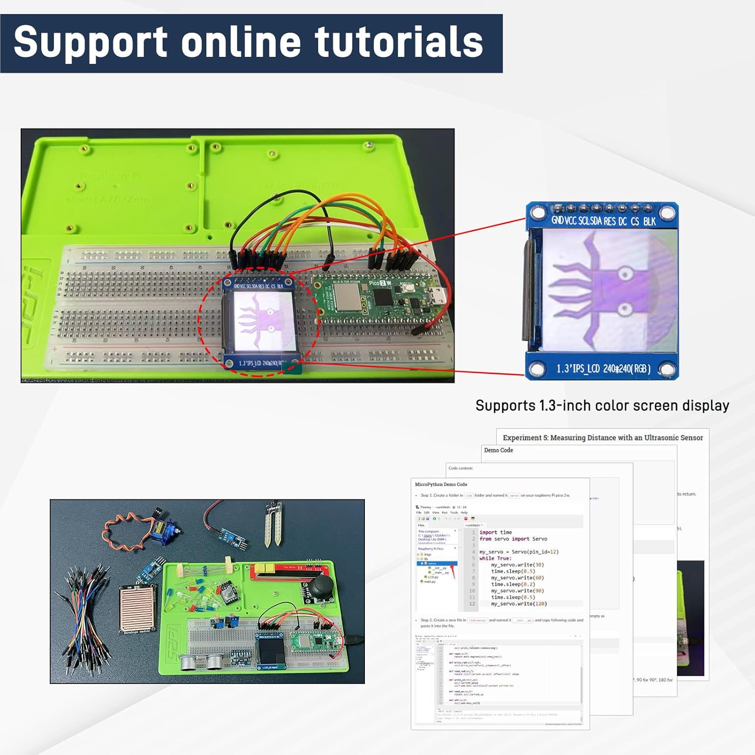 GeeekPi Ultimatives Starter-Kit für Pico 2W (im Lieferumfang enthalten), Dual Arm Cortex-M33 und Dual Hazard3 RISC-V Mikrocontroller, mit detailliertem Tutorial, mehreren Artikeln und Projekten – Bild 6