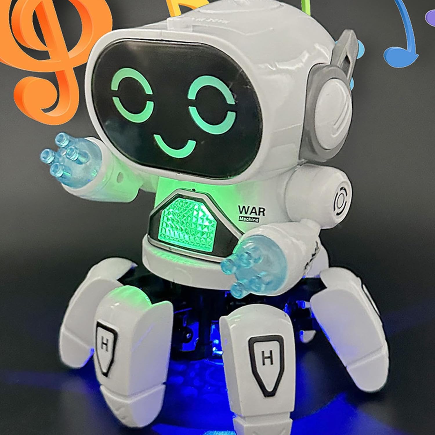 Generico Musikroboter – Interaktives elektrisches Musikspielzeug in Oktopusform, blinkender Sensor | Intelligenter Spielzeugroboter für Kinder für den Hinterhof, la c – Bild 2