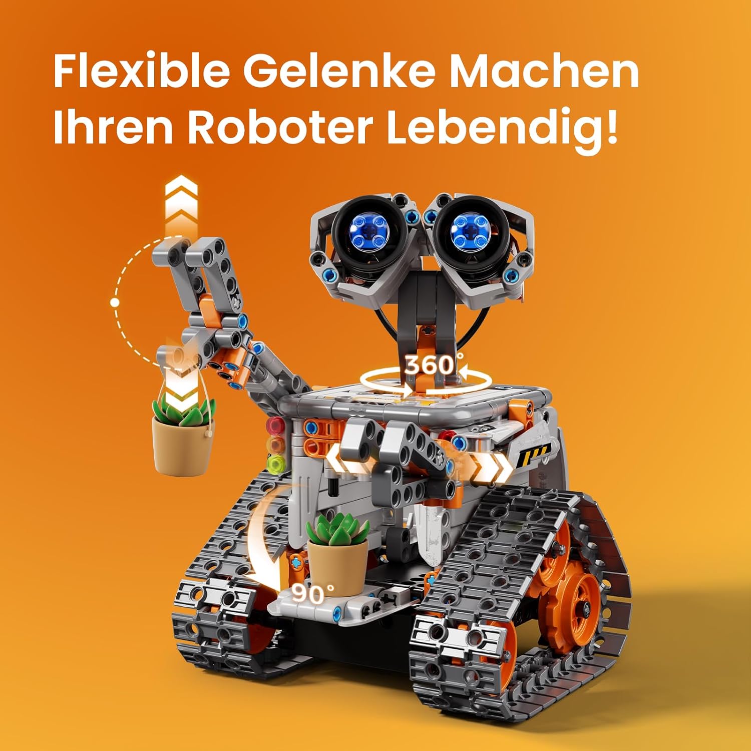 Sillbird Technik Roboter Kinder Bauspielzeug 5-in-1 Roboterset mit App und Fernbedienung, programmierbarer Roboter mit App-Fernbedienung, Jungen und Mädchen ab 8+ Jahren – Bild 5