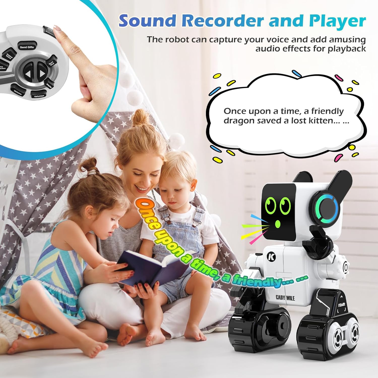 Anysun Roboterspielzeug für Kinder, intelligenter RC-Roboter mit Touch, App und Fernbedienung, programmierbares Roboterspielzeug, Laufen, Tanzen, Singen, Sprechen, Geschenk für Jungen und Mädchen – Bild 5