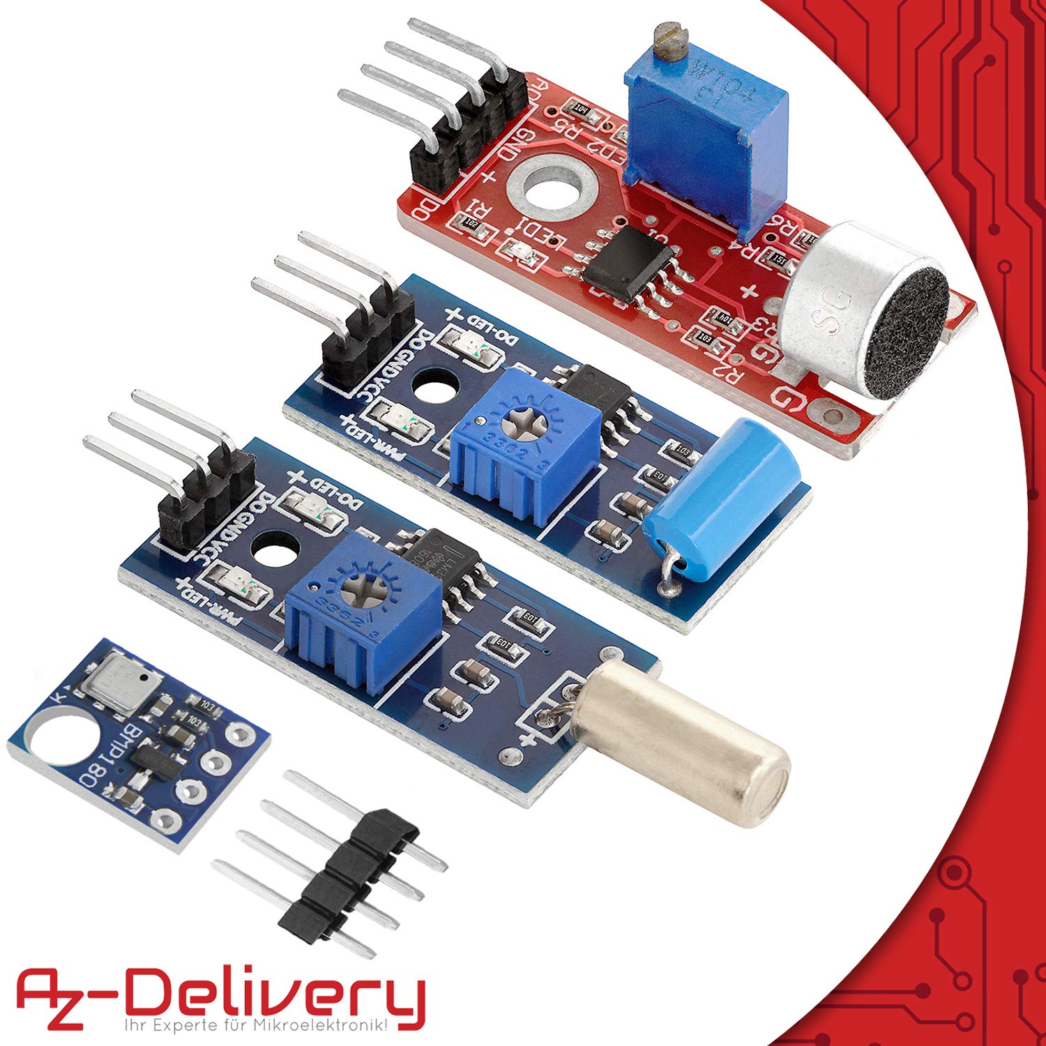 AZDelivery 16 in 1 Kit Zubehörset mit Sensoren und Modulen kompatibel mit Arduino und Raspberry Pi mit E-Book! – Bild 5