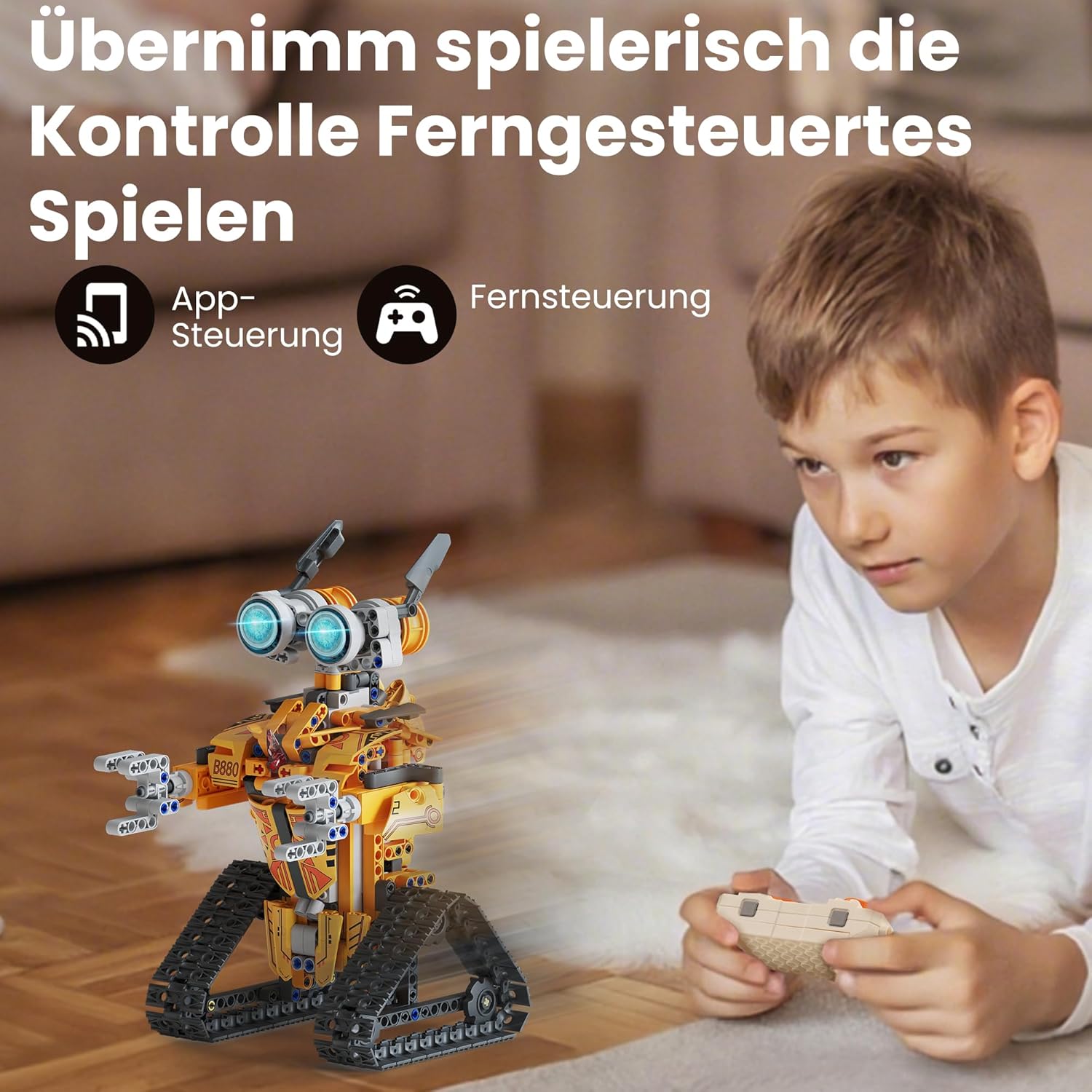 Sillbird Roboterbausatz für Kinder, 3-in-1 ferngesteuerter Roboter mit App programmierbar, STEM-Roboterspielzeug für Kinder, Wandroboter/Mech-Dinosaurier/Panzer ab 8+ Jahren Jungen – Bild 3