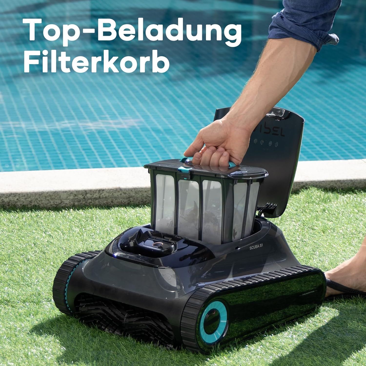 AIPER Scuba S1 Poolroboter Wand und Boden, kabelloser Roboterpoolreiniger, Wand- und Wasserlinienreinigung, Intelligente Navigation, 150 Minuten Batterielebensdauer, für Pools bis zu 150㎡ – Bild 7