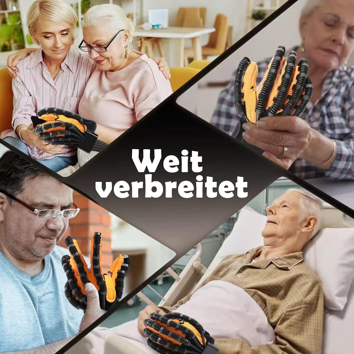 Rehabilitationsroboter-Handschuhe der 6. Generation für die Wiederherstellung von Schlaganfällen, Finger-Hand-Trainingsgeräte, Handfunktions-Rehabilitationshandschuh, Spiegeltraining und Multimodus für zu Hause (LH, M) – Bild 5