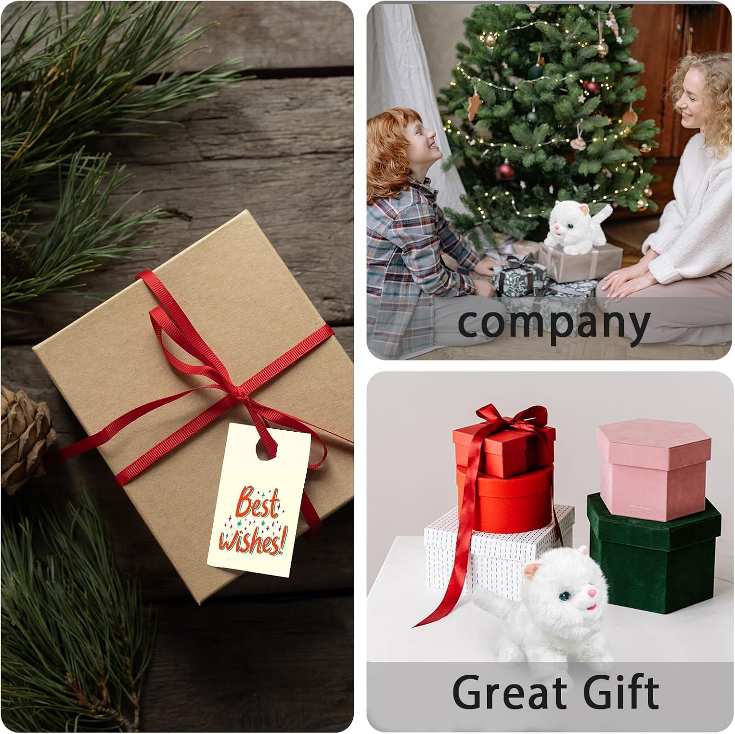 YH YUHUNG Weiße realistische interaktive Plüschroboterkatze mit Sprachsteuerung, elektronisches Haustier für Kinder ab 3 Jahren – Bild 7