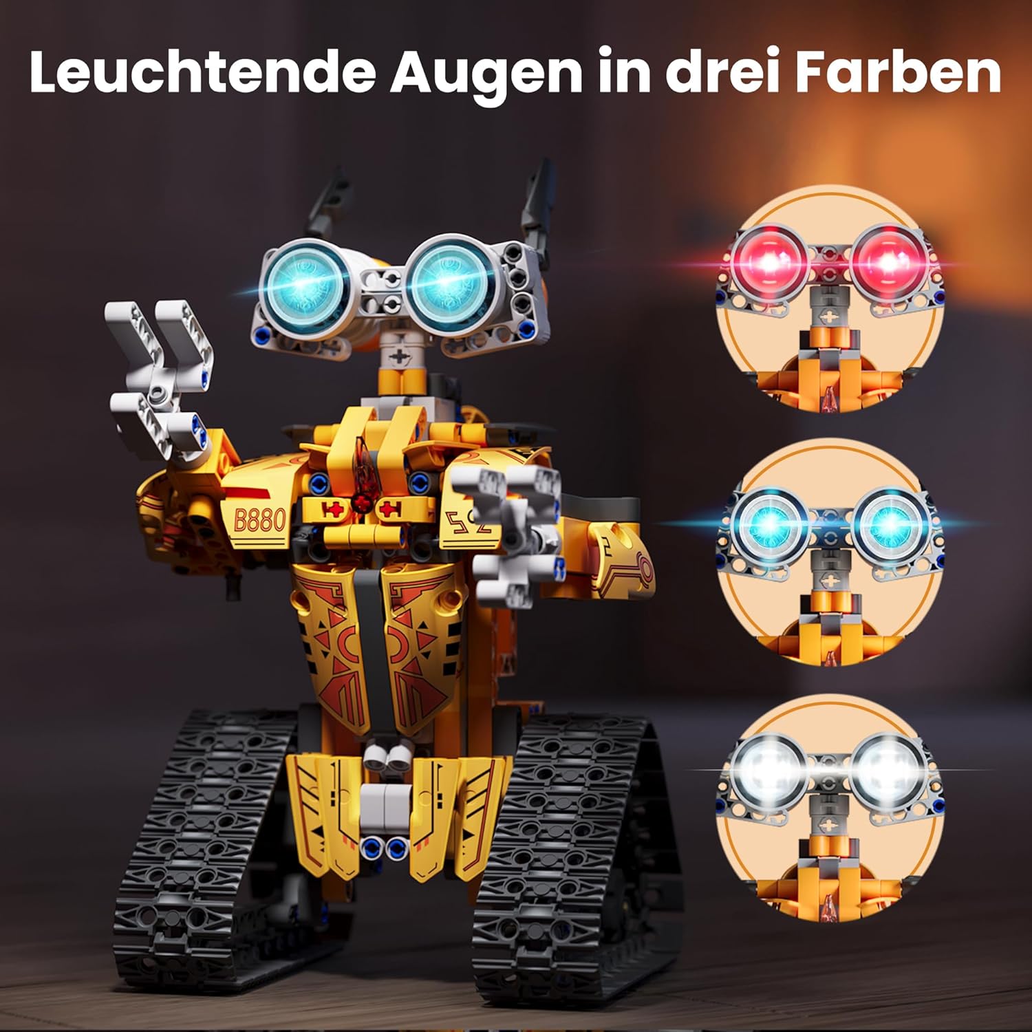 Sillbird Roboterbausatz für Kinder, 3-in-1 ferngesteuerter Roboter mit App programmierbar, STEM-Roboterspielzeug für Kinder, Wandroboter/Mech-Dinosaurier/Panzer ab 8+ Jahren Jungen – Bild 6