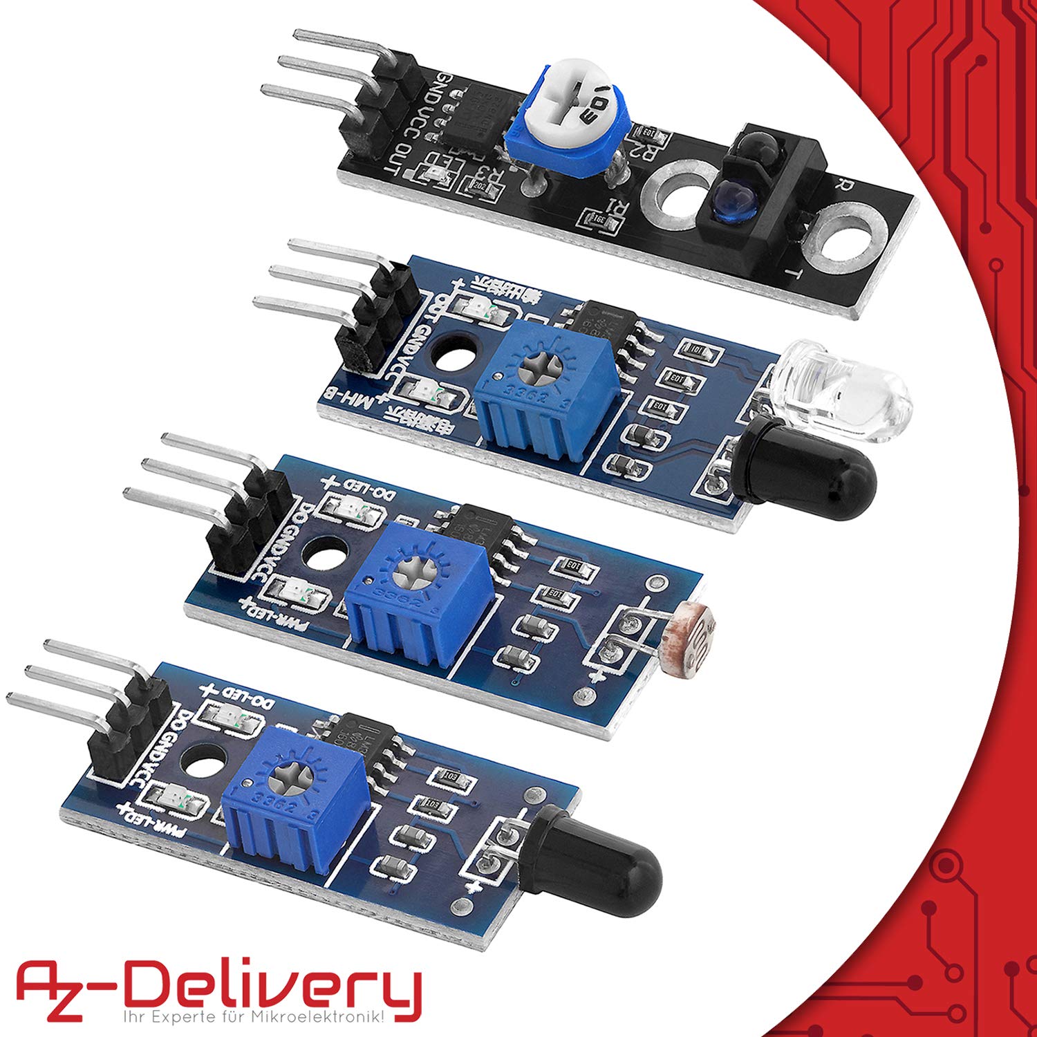 AZDelivery 16 in 1 Kit Zubehörset mit Sensoren und Modulen kompatibel mit Arduino und Raspberry Pi mit E-Book! – Bild 4