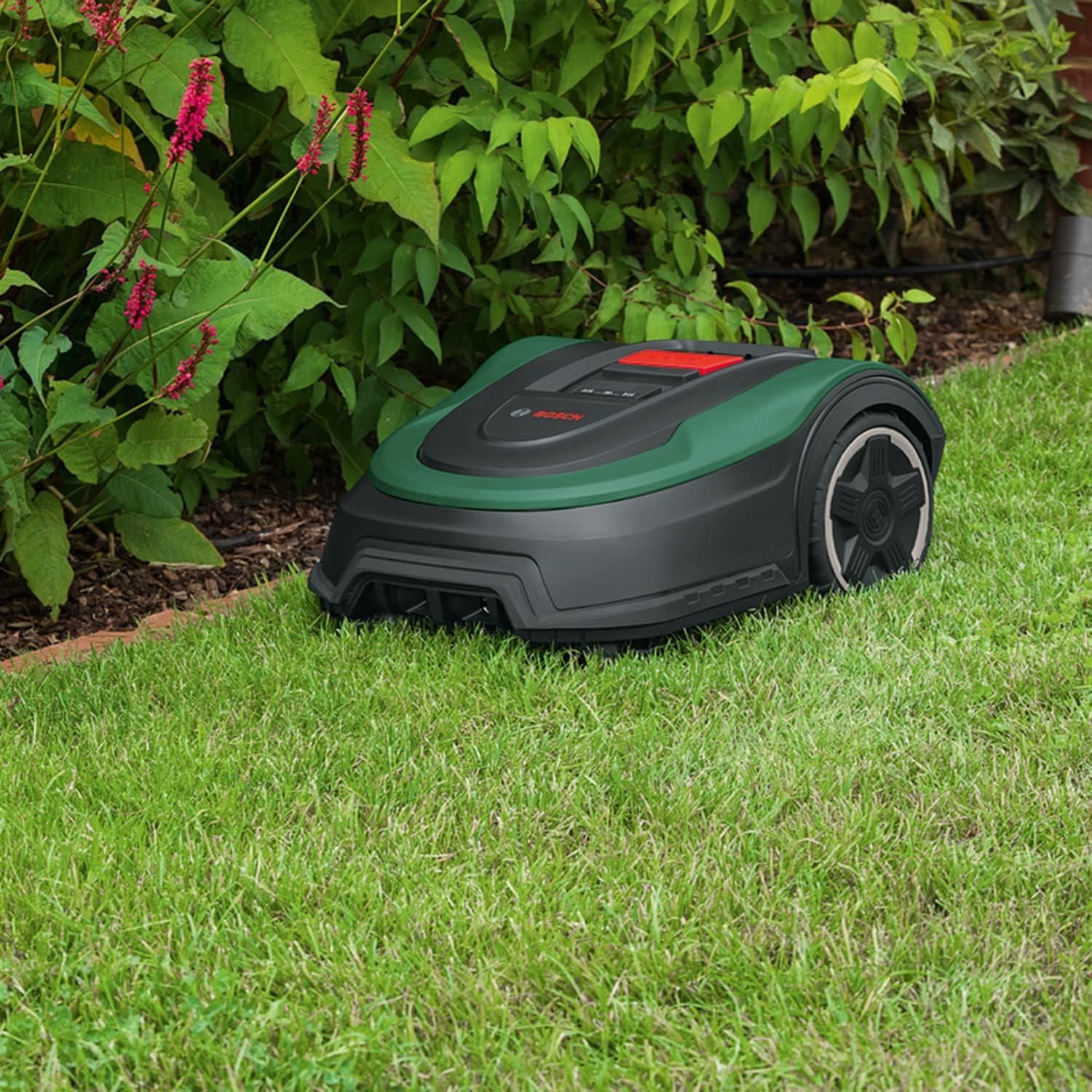 Bosch Home and Garden Indego S+ 500 Rasenroboter (mit 18-V-Akku, App-Funktion, Ladestation inklusive, Schnittbreite 19 cm, für Rasenflächen bis 500 m², im Karton), Schwarz, Grün – Bild 7