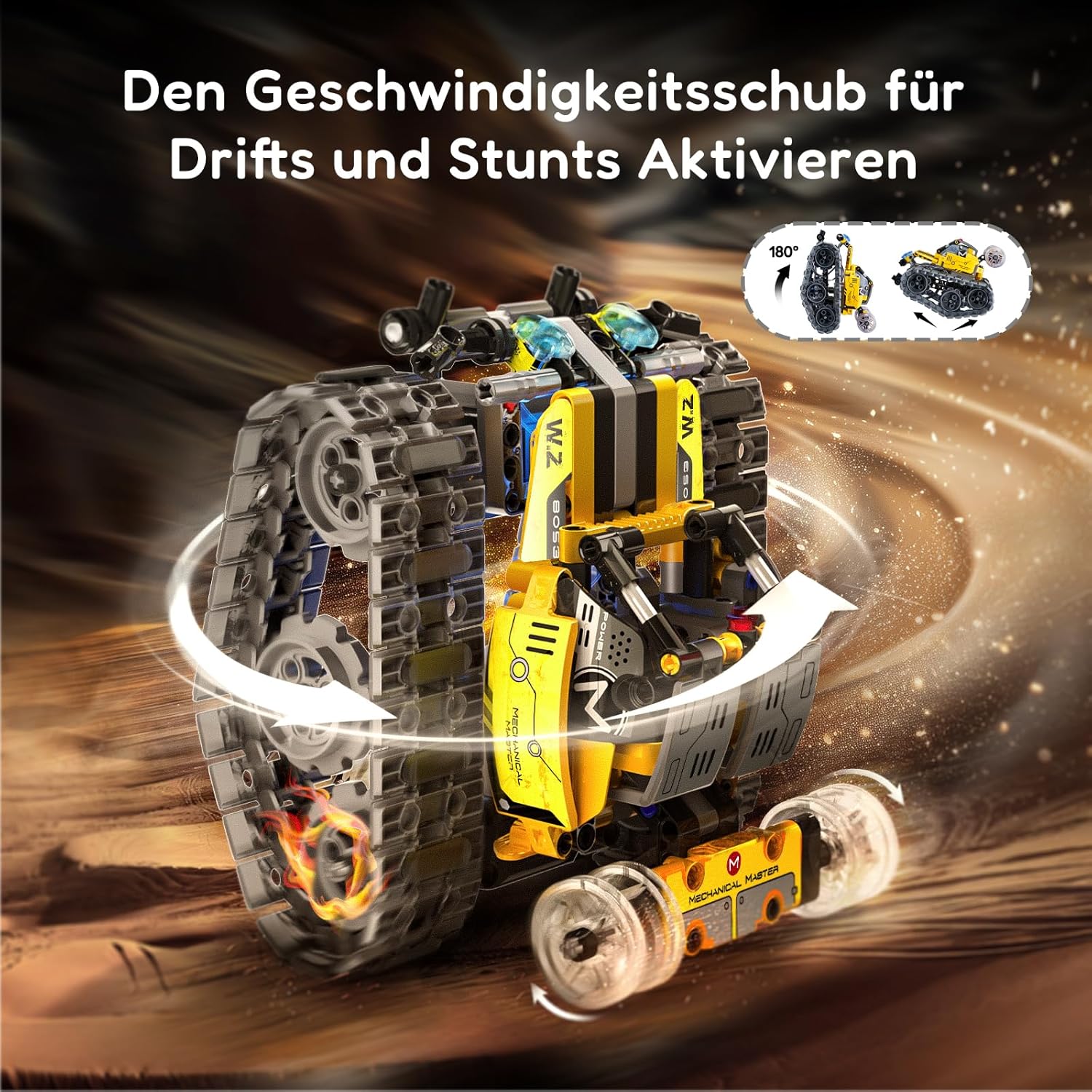 Technik Roboter für Kinder Jungen 6-12 Jahre, 6-in-1 Roboter-Set programmierbar mit App & Fernbedienung, Geburtstagsgeschenk für Weihnachten und Geburtstag (631 Stück) – Bild 4