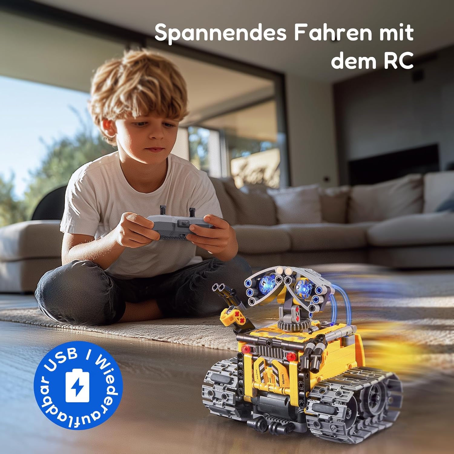 Technik Roboter für Kinder Jungen 6-12 Jahre, 6-in-1 Roboter-Set programmierbar mit App & Fernbedienung, Geburtstagsgeschenk für Weihnachten und Geburtstag (631 Stück) – Bild 5