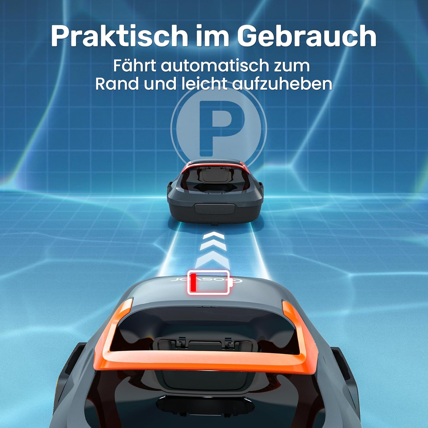 Pool-Roboter-Akku, 4500 LPH, effiziente Reinigung mit 90 Minuten Laufzeit, 3,4 kg leichter Bodenstaubsauger, einfach zu bedienen und zu warten, Pool-Staubsauger für Pools mit flachem Boden – Bild 6