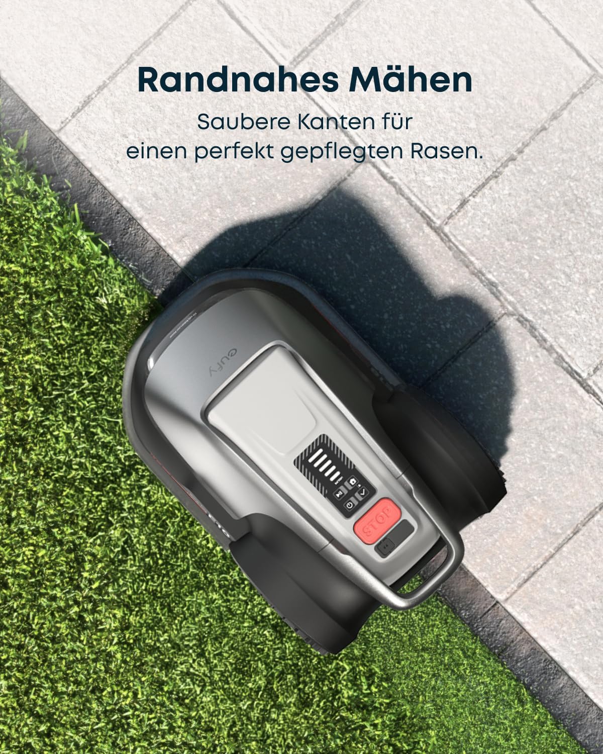 eufy E18 Mähroboter ohne Begrenzungskabel, ohne RTK und Signalausfälle, TrueVision-Technologie, GNSS bis 1200 m², präziser Kantenschnitt, Hindernisvermeidung, App-Steuerung, tierfreundlich – Bild 7