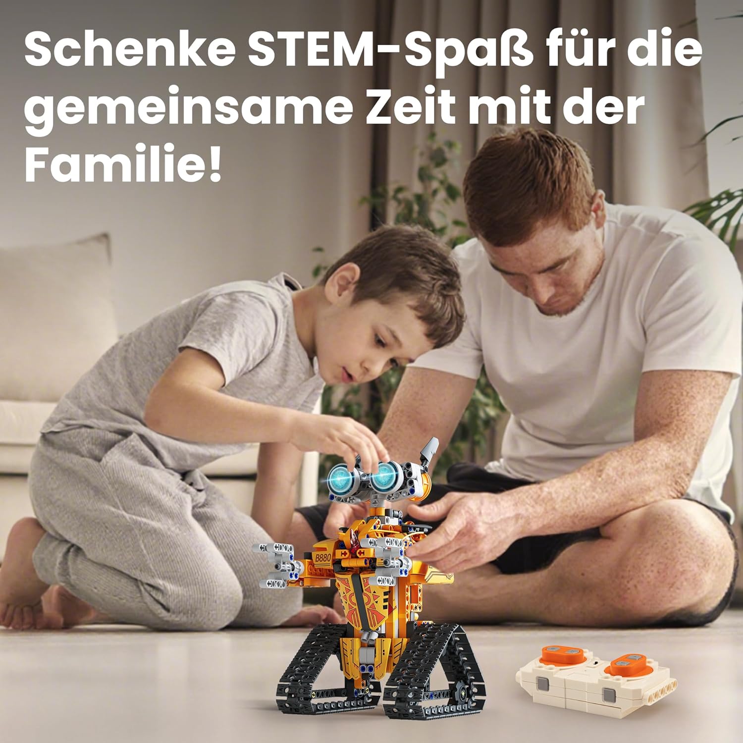 Sillbird Roboterbausatz für Kinder, 3-in-1 ferngesteuerter Roboter mit App programmierbar, STEM-Roboterspielzeug für Kinder, Wandroboter/Mech-Dinosaurier/Panzer ab 8+ Jahren Jungen – Bild 7