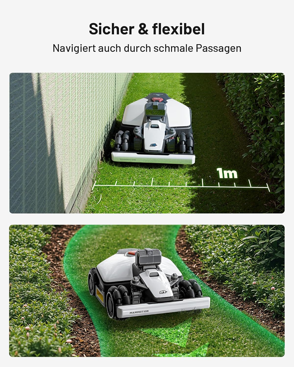 MAMMOTION LUBA Mini AWD LiDAR Roboter-Rasenmäher ohne Begrenzungskabel mit 3D LiDAR + Vision, ohne RTK-Antenne, automatische Kartierung, empfohlen für 1.500 m², 4G-Modul, bis zu 80 % Steigung – Bild 6