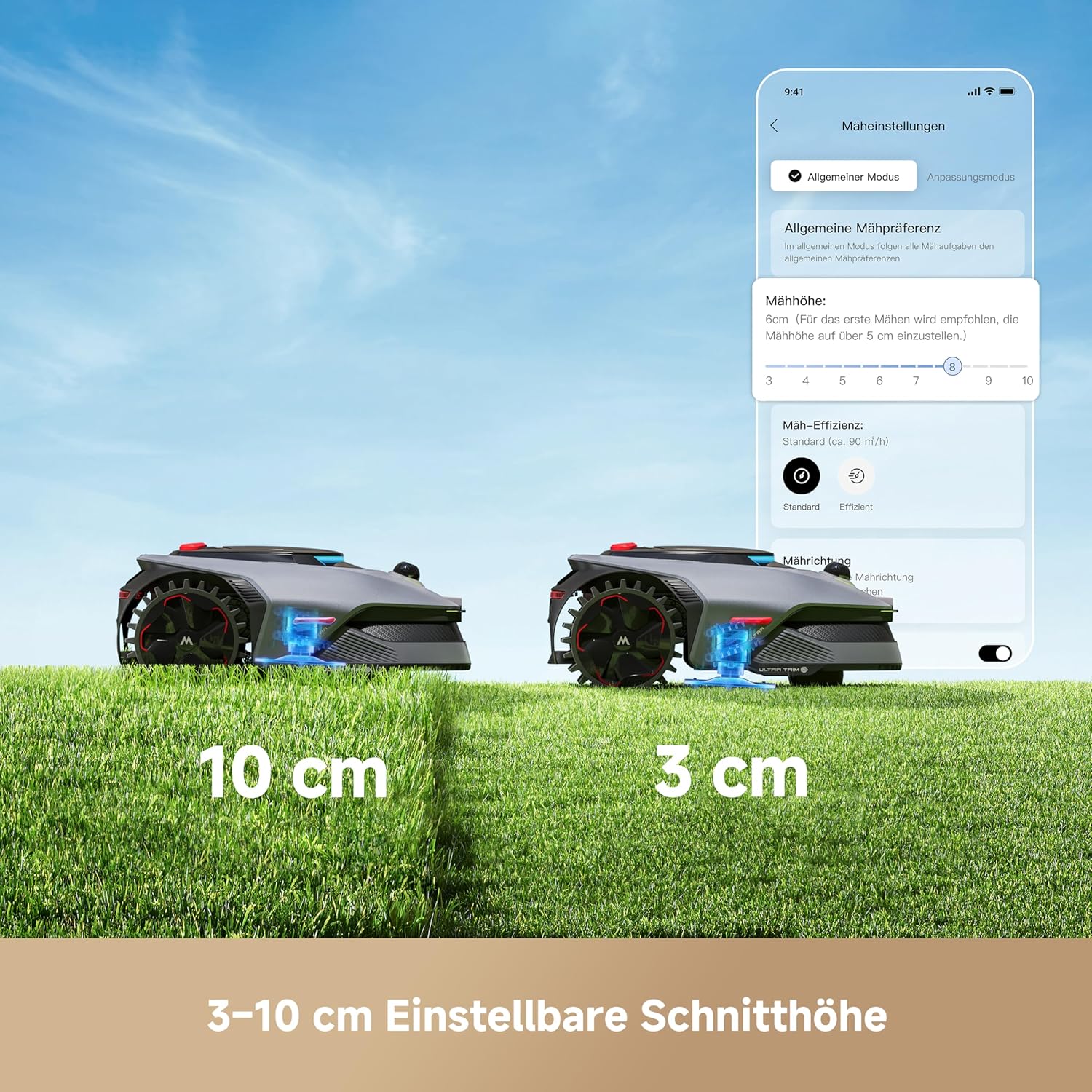 MOVA LiDAX Ultra 1200 Robotic Lawnmower without Boundary Cable, Reception 1200 m², without RTK & Automatic Map Creation via 3D LiDAR with 360° & AI Vision, 5 cm Edge Cut, Efficient Path Planning in – Bild 7