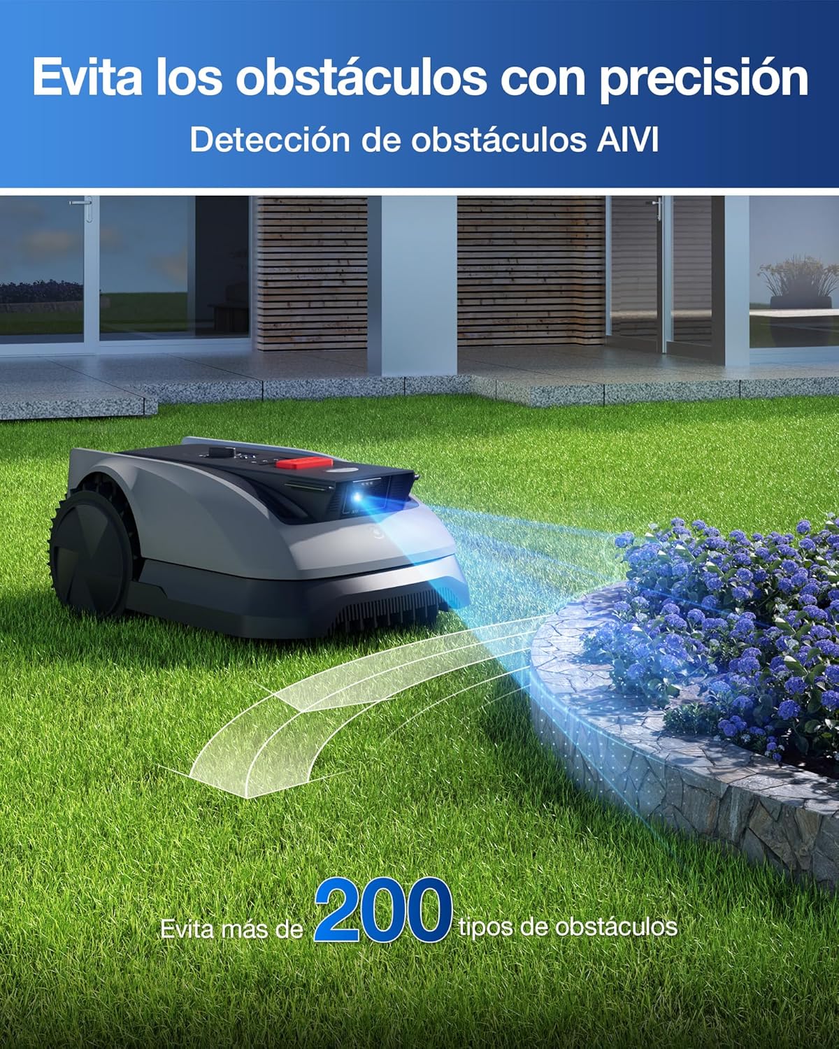 ECOVACS Goat O600 Roboter-Rasenmäher ohne Begrenzungskabel, 600 m², RTK + Vision Navigation + 4 x Messer-Sets