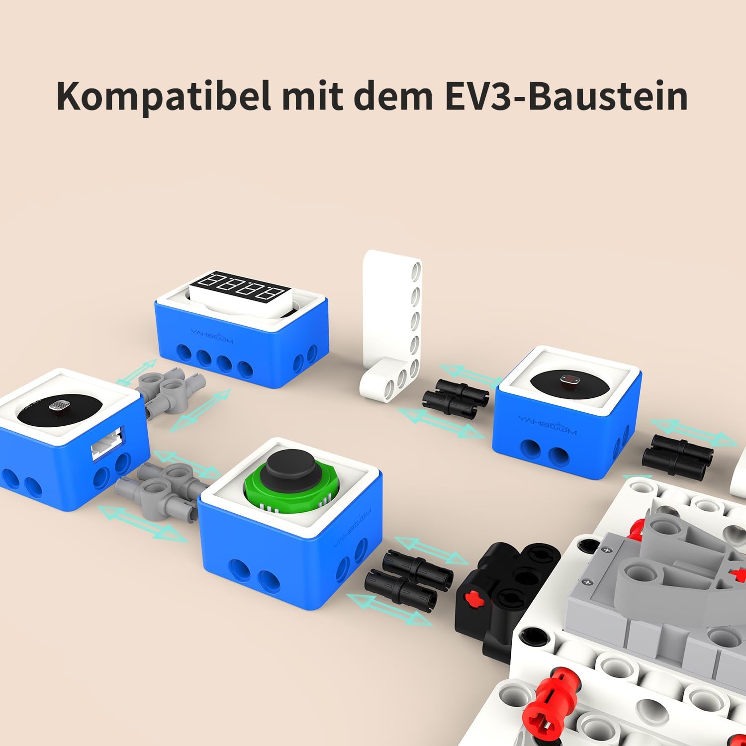 Yahboom Electronics Kit: Ein MINT-Lernkit für Studenten, bestehend aus einem Micro:bit, Sensoren, Bausteinen und Python/MakeCode-Programmiertools. – Bild 6