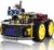 KEYESTUDIO 4WD-Roboterbausatz, kompatibel mit Arduino IDE, elektronischer Bausatz mit Mikrocontroller, Linienverfolgungsmodul, Ultraschallsensor, Auto-Roboter-Programmier-Enthusiasten für Jugendliche ab 14 Jahren
