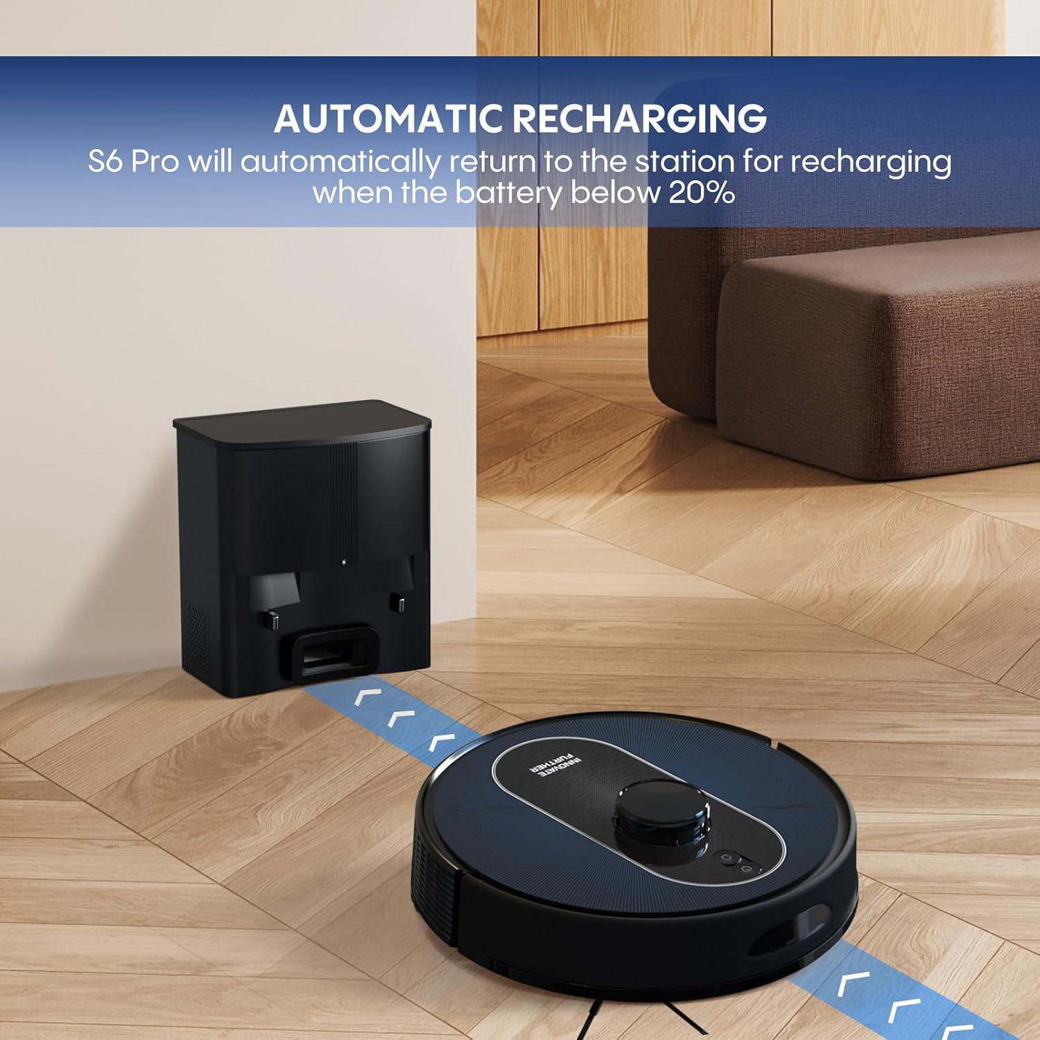 Robot Vacuum and Mop Self Emptying, 5000Pa Suction, LiDAR Navigation, Smart Obstacle Avoidance, Home Mapping, No-Go Zone, 60-Day Hands-Free Cleaning, Idear for Homes with Pets, Carpet & Hard Floors - Image 7