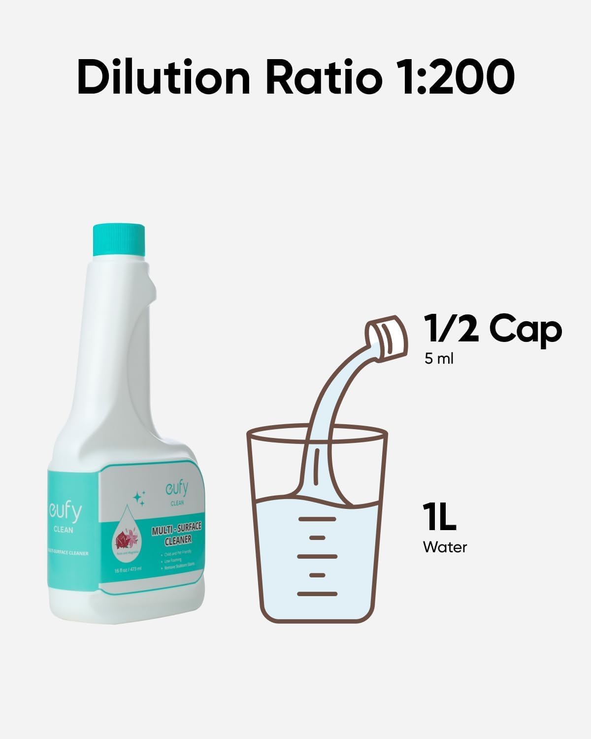 eufy X10 Pro Omni Robot Vacuum and Mop Combo, 8,000 Pa Suction, Dual Mops with 12 mm Auto-Lift and Carpet Detection + Official Floor Cleaning Solutions (2 Bottles) - Image 6