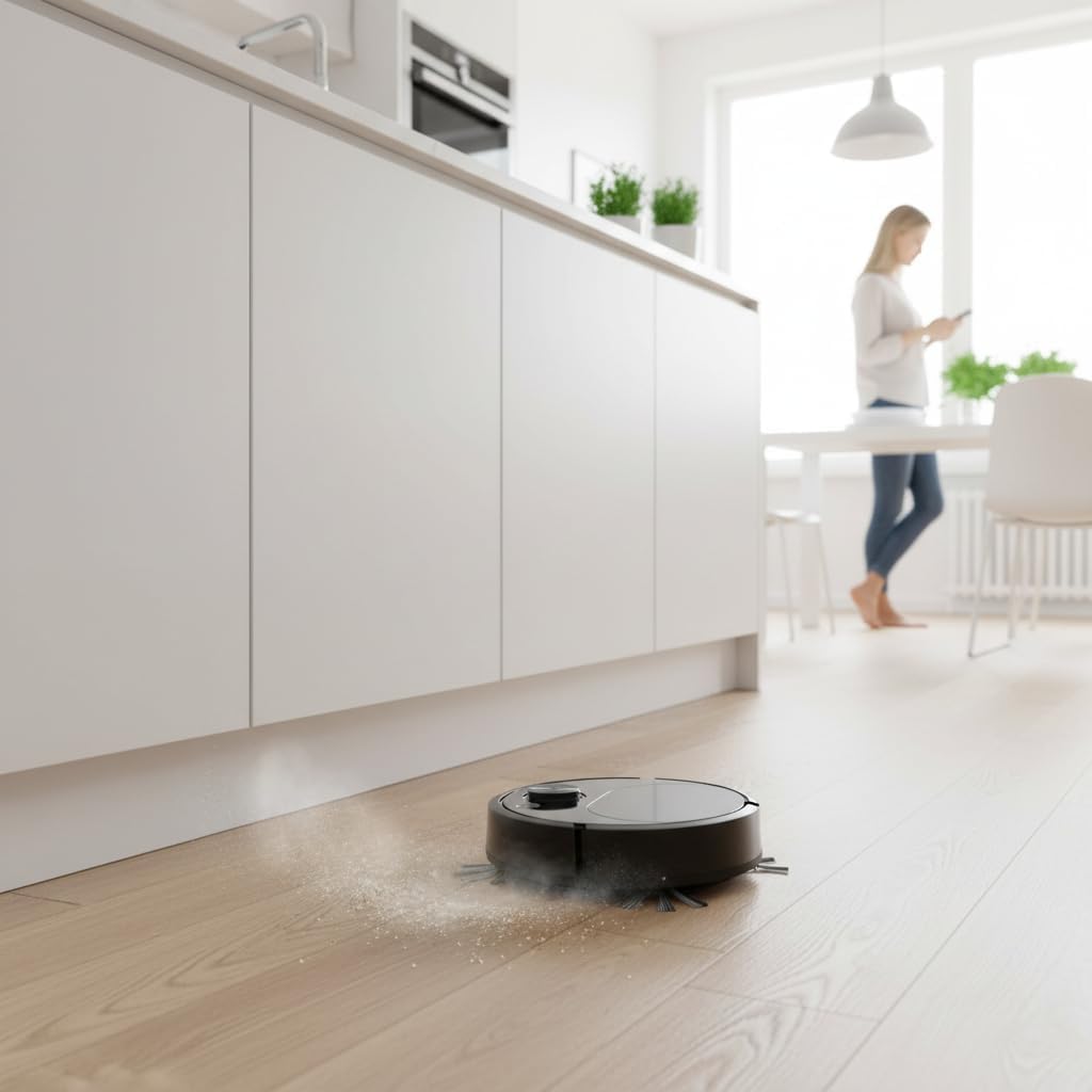 Robot Vacuum Cleaner, Powerful Suction Quiet Robotic Vacuum Cleaner Cleans Hard Floors to Low Pile Carpets Ideal for Pet Hair - Image 7