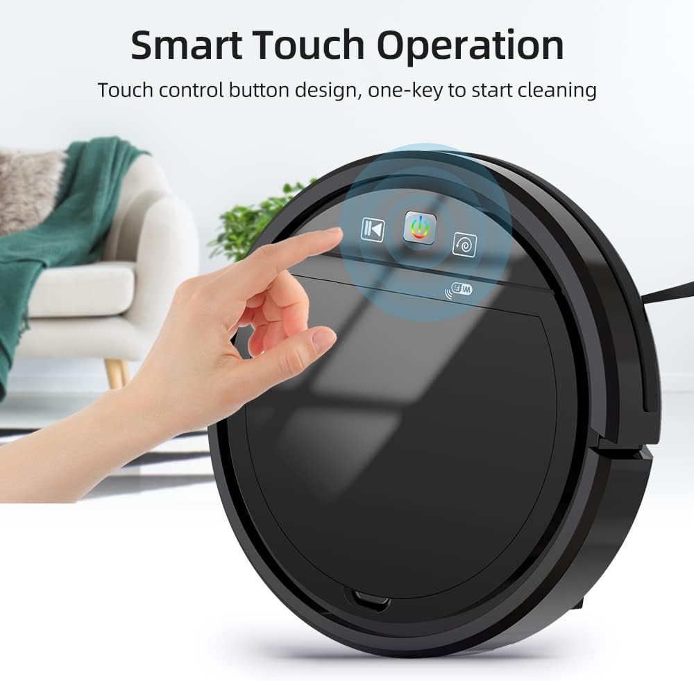 Robot Vacuum,Smart Sweeper Vacuum Cleaners for Home Robotic Vacuums with APP Remote Control 2500PA Super Suction 2500mAh Sweeping Robot for Household 3 in 1 Vacuum Cleaner (US - Image 3