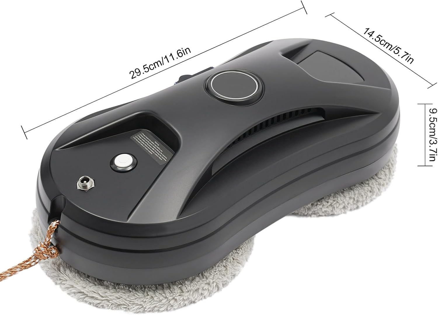 Smart Glass Cleaner Robot - Window Cleaning Machine With Automatic Water Spray, Strong Suction, Remote Control for Windows, Glass Doors, Tiles (Black) - Image 2