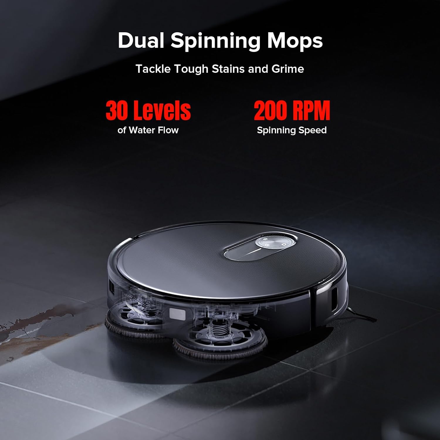 roborock Qrevo Slim Robot Vacuum and Mop Combo, 8.2cm Ultra-Slim, 3D Sensing Tech, Advanced Obstacle Recognition, 11,000Pa Suction, FlexiArm Side Brush & Mop, Auto Mop Washing & Drying, Self-Emptying - Image 6