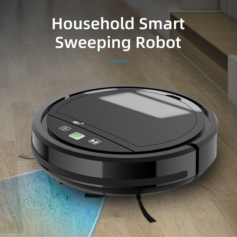 Robot Vacuum,Smart Sweeper Vacuum Cleaners for Home Robotic Vacuums with APP Remote Control 2500PA Super Suction 2500mAh Sweeping Robot for Household 3 in 1 Vacuum Cleaner (US - Image 2