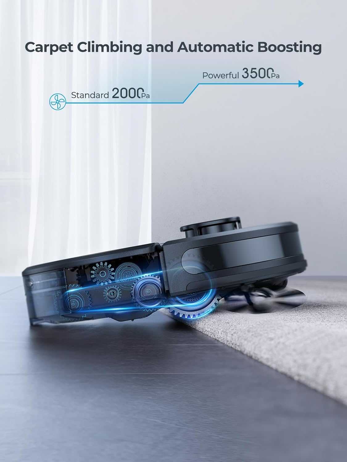 Robot Vacuum and Mop, 5000Pa Self-Emptying Robot Vacuum, Smart Lidar Navigation Robot Vacuum Cleaner with Home Mapping, 180 Min Max, Ultra-Slim, Ideal for Pet Hair, Hard Floor, Carpet (L6 Nex) - Image 6