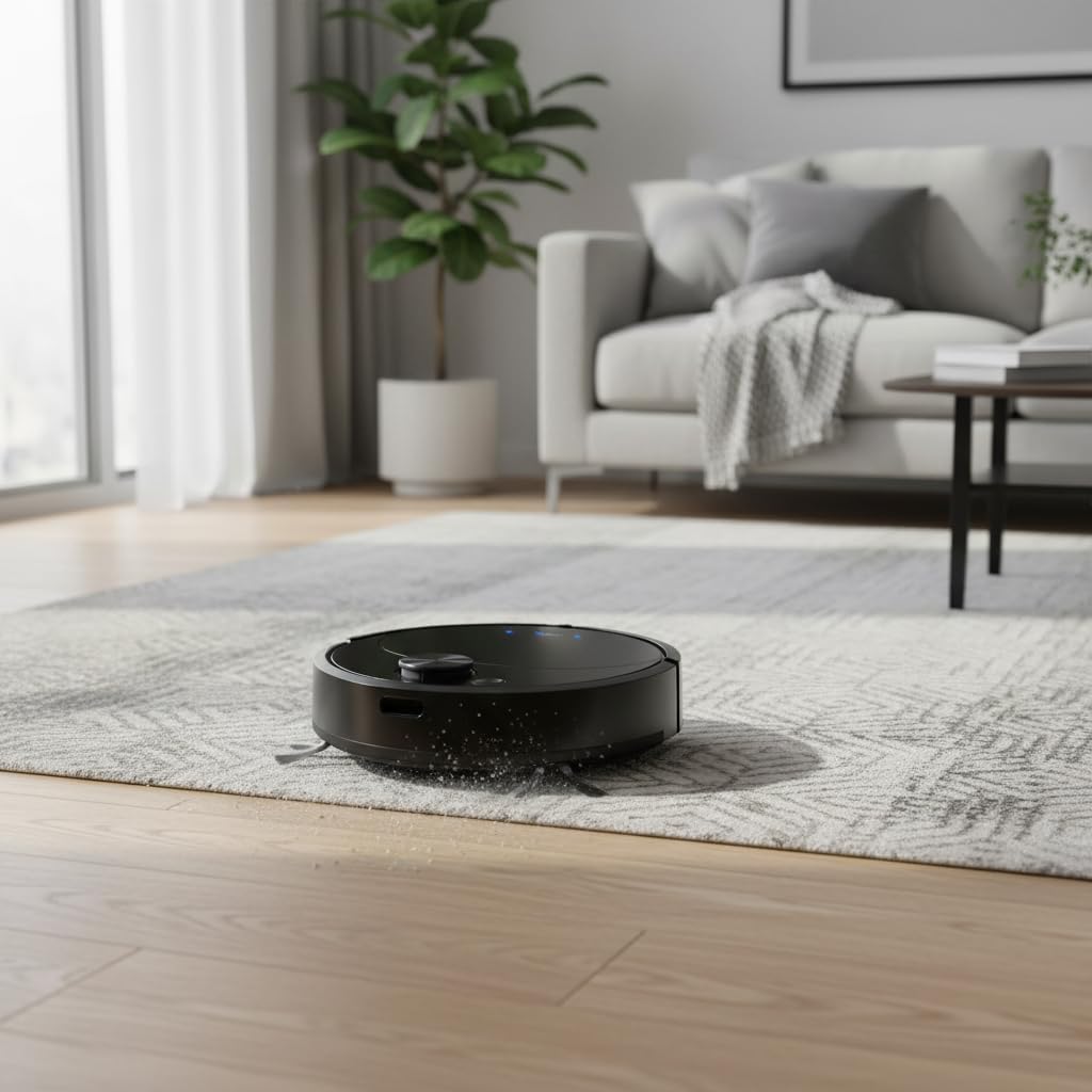 Robot Vacuum Cleaner, Powerful Suction Quiet Robotic Vacuum Cleaner Cleans Hard Floors to Low Pile Carpets Ideal for Pet Hair - Image 9