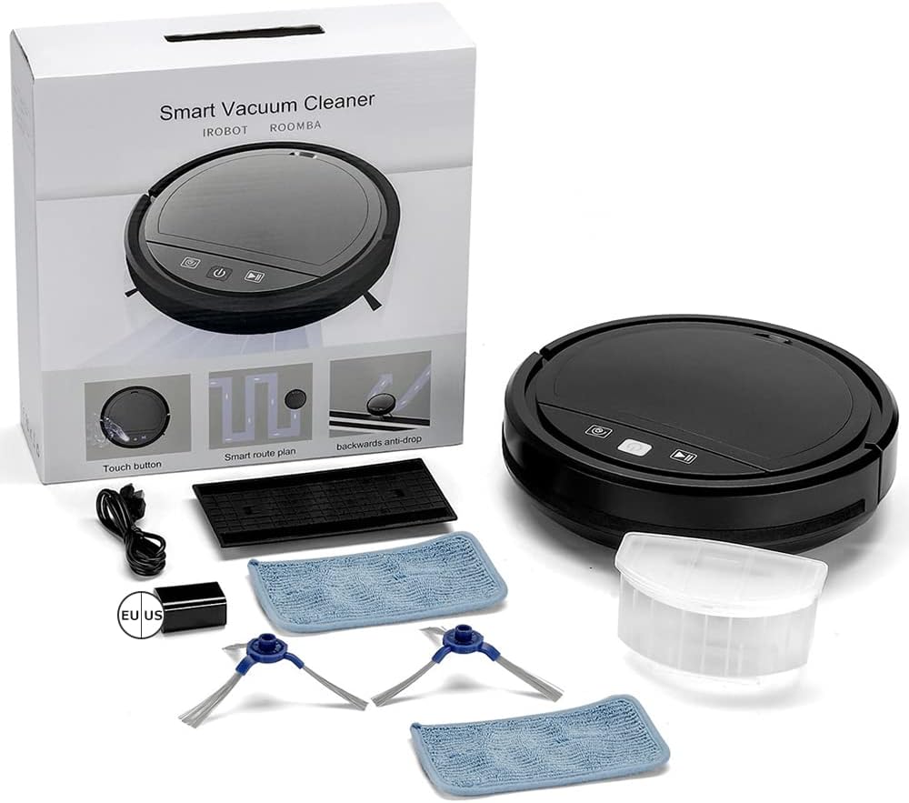 Robot Vacuum,Smart Sweeper Vacuum Cleaners for Home Robotic Vacuums with APP Remote Control 2500PA Super Suction 2500mAh Sweeping Robot for Household 3 in 1 Vacuum Cleaner (US - Image 9