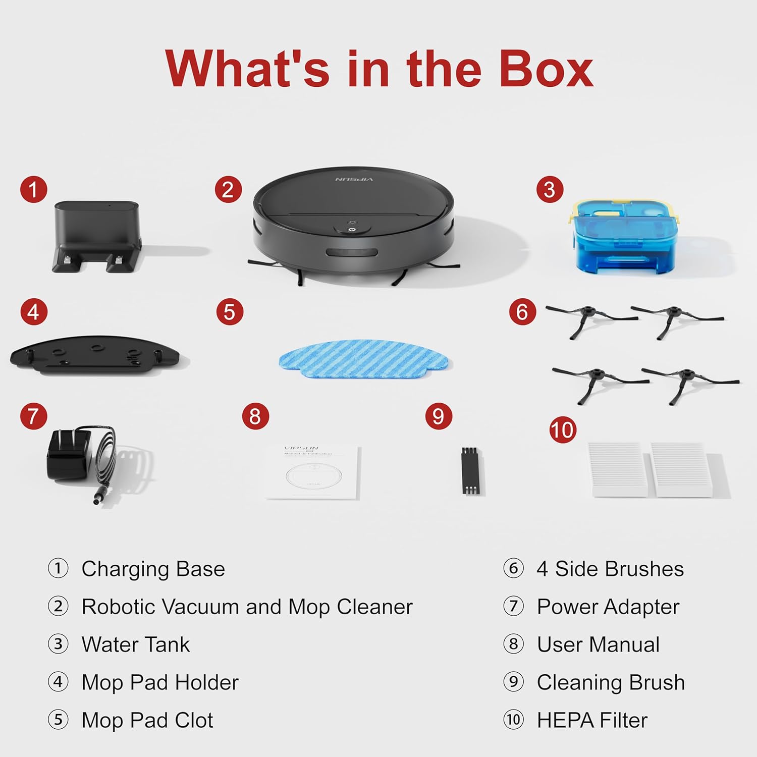 Robot Vacuum and Mop Combo with 4000Pa Suction, APP/Voice/Remote Control, Robotic Vacuums with Personalized Adjustment Setting, Self-Charging, Obstacle Avoidance, Smart Home Robot Aspiradora - Image 8