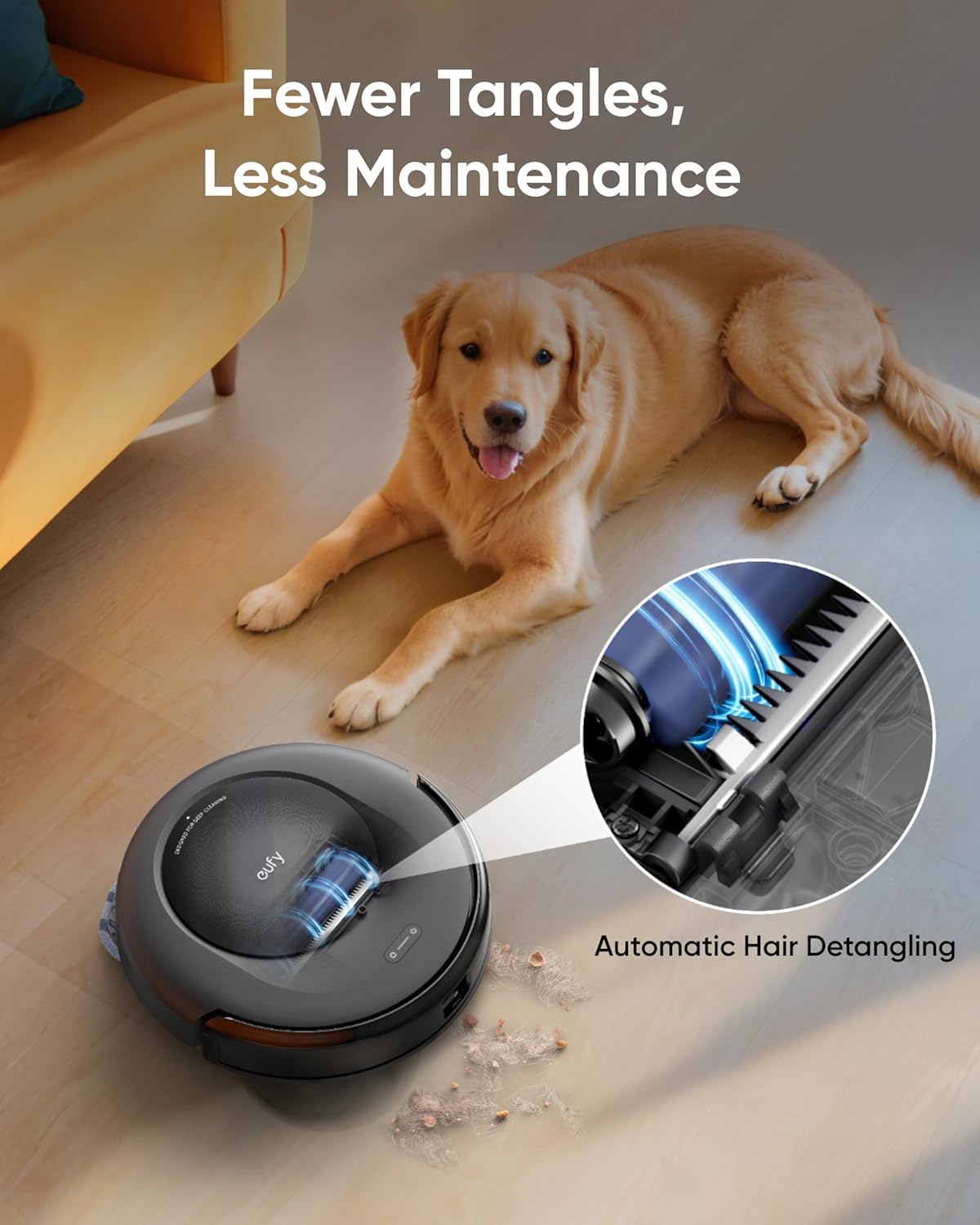 eufy Omni C20 Robot Vacuum and Mop Combo, All-in-One Station, Auto Mop Washing and Auto Drying for Hands-Free Cleaning, 7000 Pa Powerful Suction, Self Emptying, 3.35-Inch - Image 6