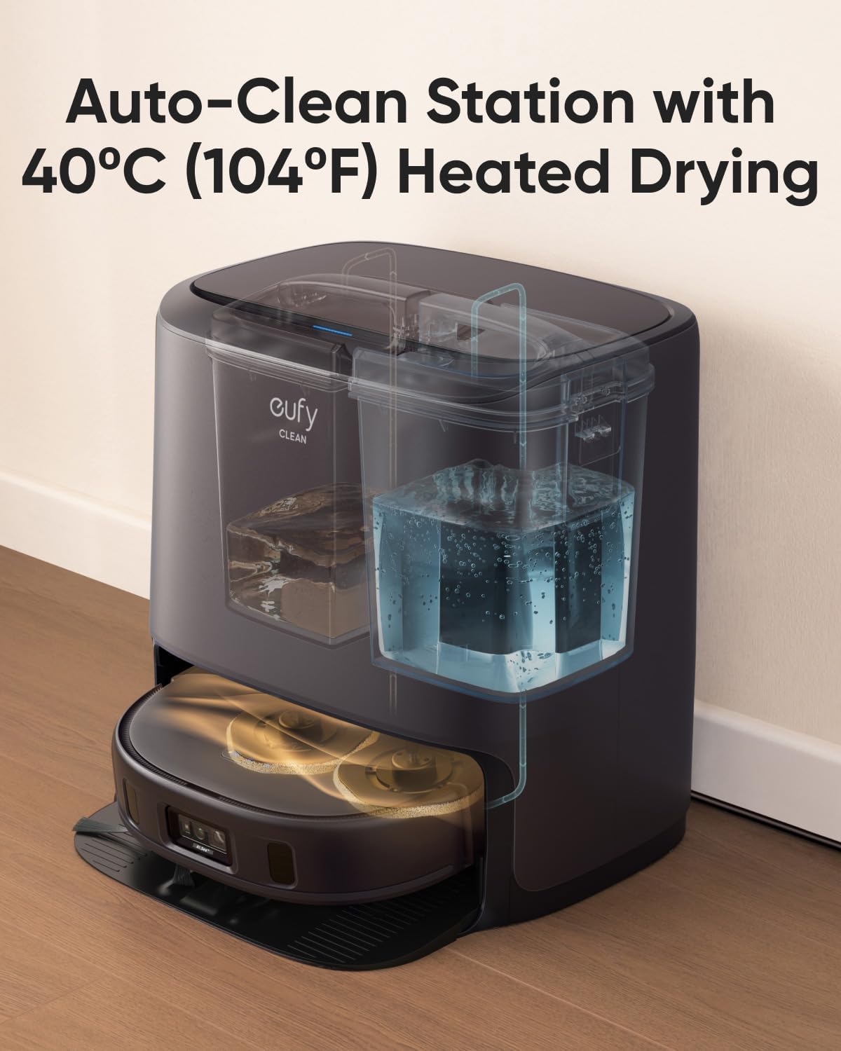 eufy X10 Pro Omni Robot Vacuum and Mop Combo, 8,000 Pa Suction, Dual Mops with 12 mm Auto-Lift and Carpet Detection + Official Floor Cleaning Solutions (2 Bottles) - Image 8