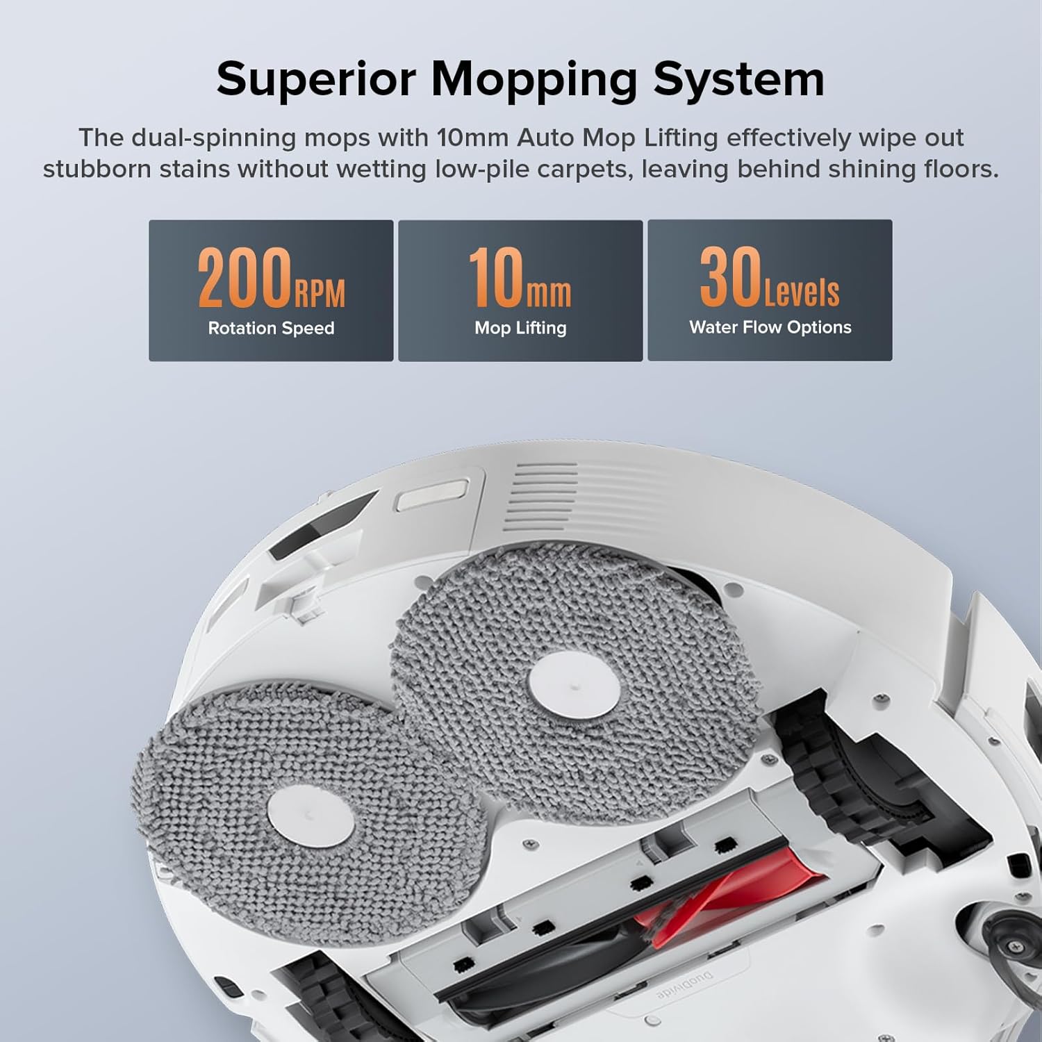 Roborock Qrevo Edge S5A Robot Vacuum and Mop, 18,500Pa, Zero-Tangling, DuoDivide Main Brush, FlexiArm Side Brush, Hot Water Mop Washing & Self-Cleaning, Warm Air Drying, Self-Emptying, White - Image 7