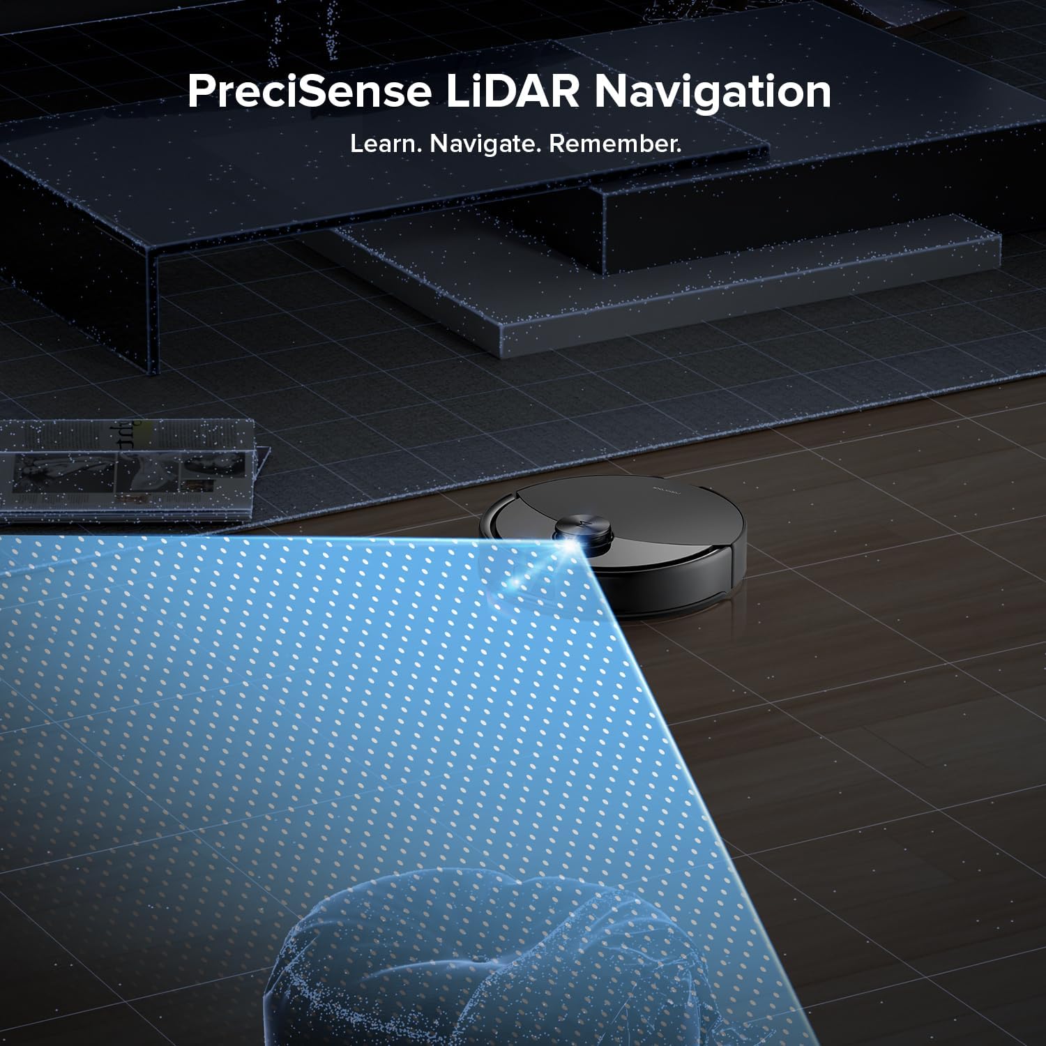 roborock Q10 S5 Robot Vacuum and Mop Cleaner, 10000Pa HyperForce Suction, Dual Anti-Tangle System, Auto-Lifting Mop, ReactiveTech Obstacle Avoidance, App Control, for Pet Hair and Carpet, Black - Image 7