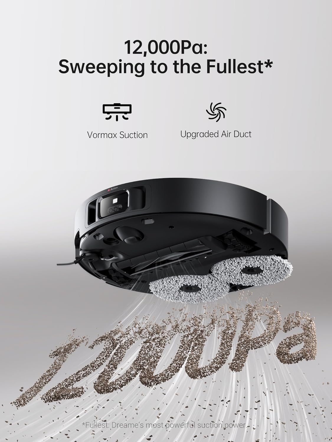 DREAME X40 Ultra Robotic Vacuum with Removable & Liftable Mop, 12,000Pa Suction, Side Brush Extensive Cleaning, 158°F Mop & Washboard Self Cleaning, Auto-Empty, Auto Refill, liftable Brushes - Image 4